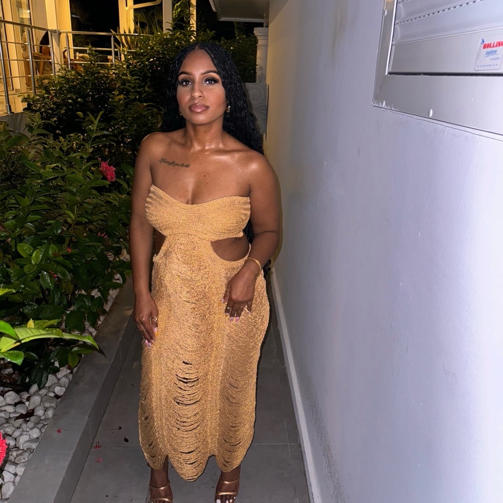 Cult Gaia Elegant Gold Dress